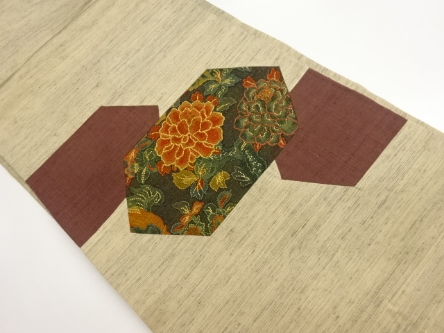 JAPANESE NAGOYA OBI / TSUMUGI / SAGARA KNOTS / GEOMETRIC